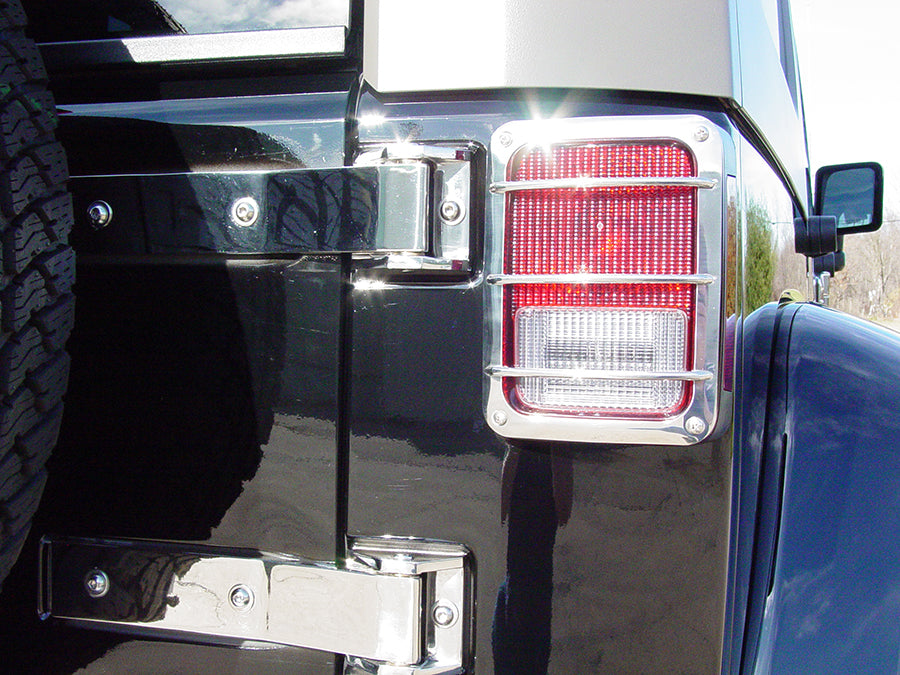 Kentrol 30578 Jeep JK Tailgate Hinge Pair 07-18 Wrangler JK Polished Silver Kentrol - Truck Part Superstore