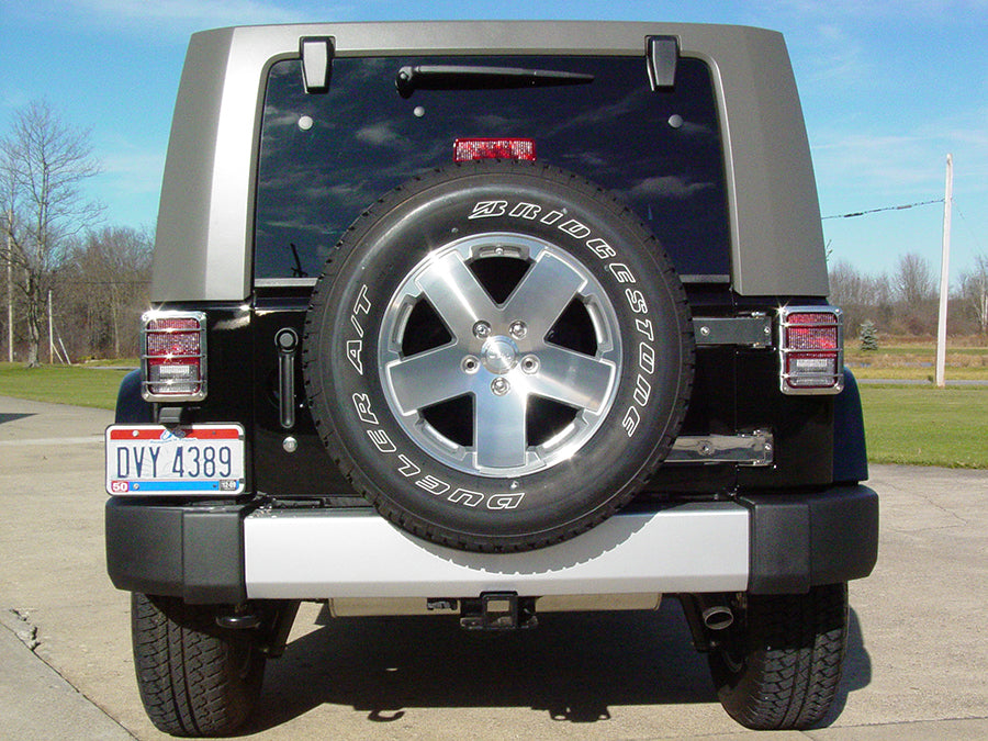 Kentrol 30578 Jeep JK Tailgate Hinge Pair 07-18 Wrangler JK Polished Silver Kentrol - Truck Part Superstore