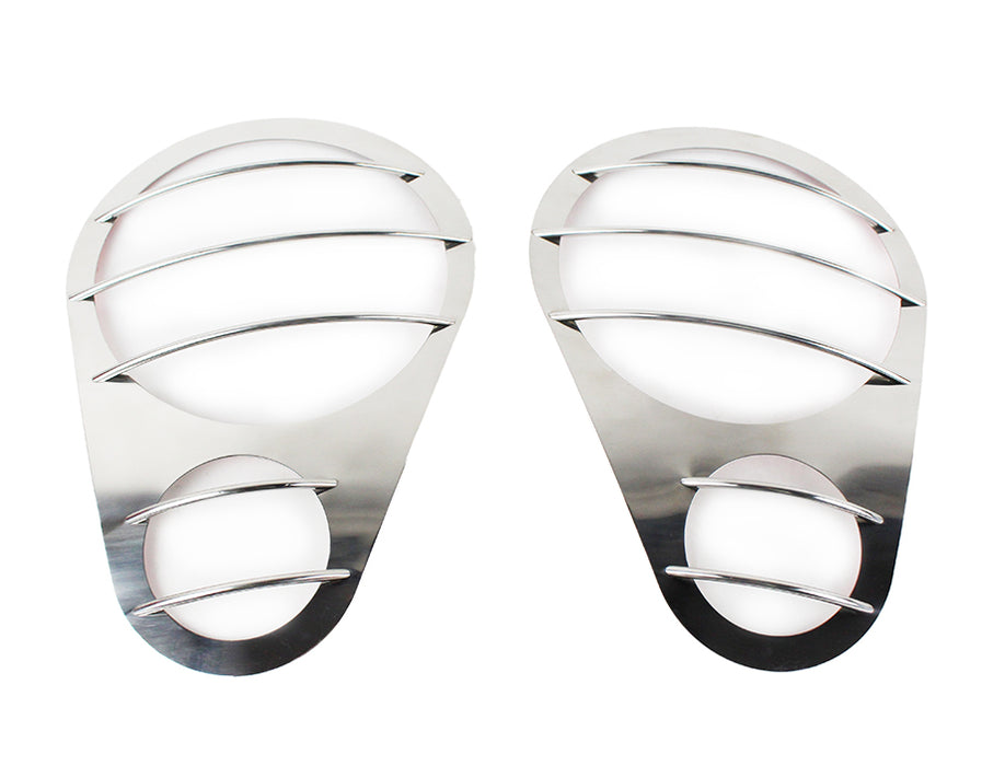Kentrol 30579 Jeep JK Headlight Guards Pair 07-18 Wrangler JK Polished Silver Kentrol - Truck Part Superstore