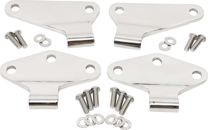 Kentrol 30580 Jeep JK Body Door Hinge Set 4 Pieces 2 Door 07-18 Wrangler JK Polished Silver Kentrol - Truck Part Superstore