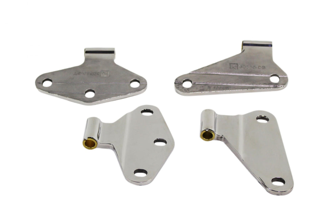 Kentrol 30580 Jeep JK Body Door Hinge Set 4 Pieces 2 Door 07-18 Wrangler JK Polished Silver Kentrol - Truck Part Superstore