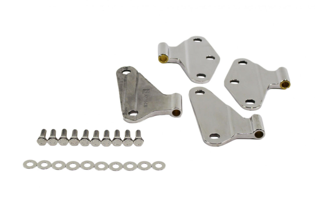 Kentrol 30580 Jeep JK Body Door Hinge Set 4 Pieces 2 Door 07-18 Wrangler JK Polished Silver Kentrol - Truck Part Superstore