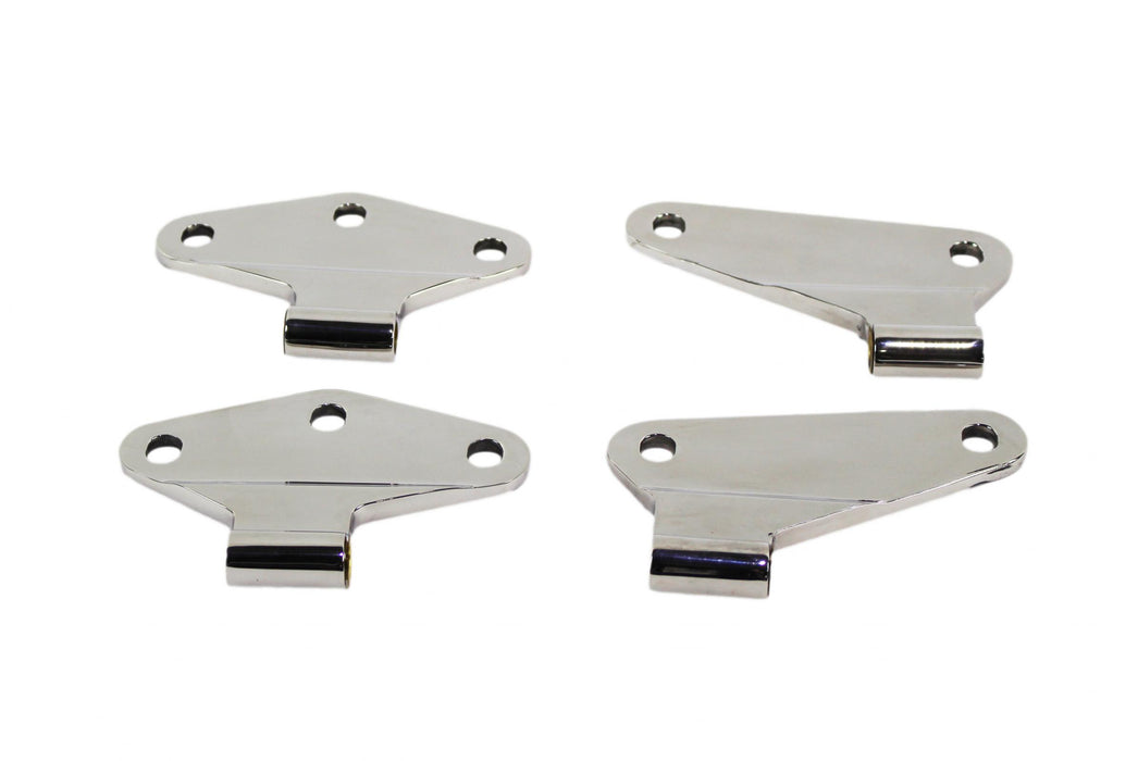 Kentrol 30580 Jeep JK Body Door Hinge Set 4 Pieces 2 Door 07-18 Wrangler JK Polished Silver Kentrol - Truck Part Superstore
