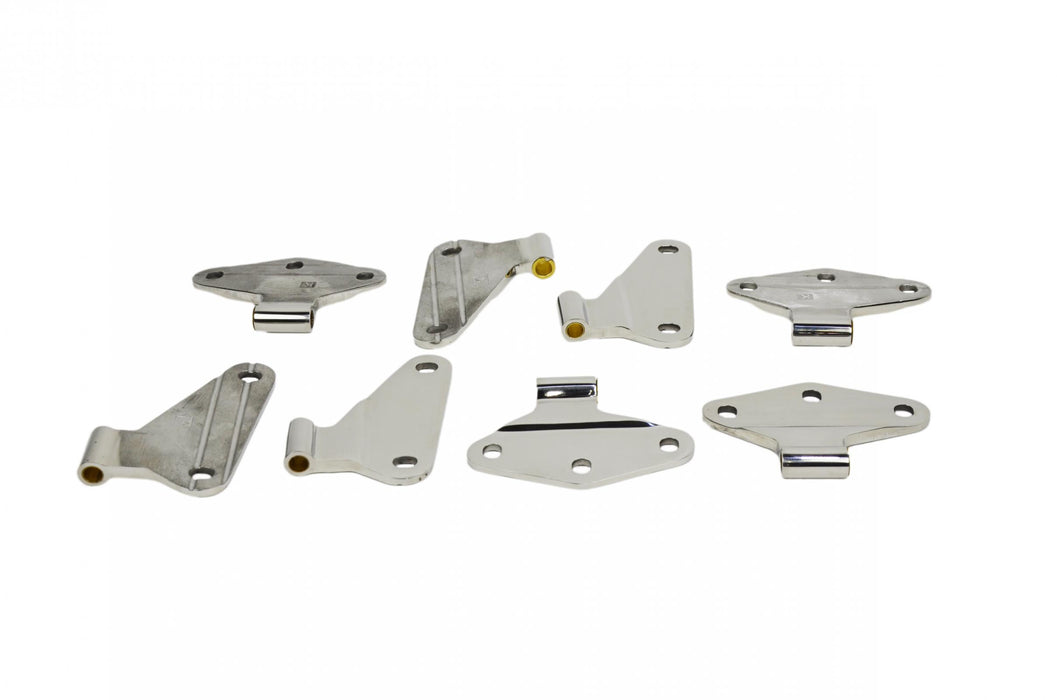 Kentrol 30581 Jeep JK Body Door Hinge Set 8 Pieces 4 Door 07-18 Wrangler JK Polished Silver Kentrol - Truck Part Superstore