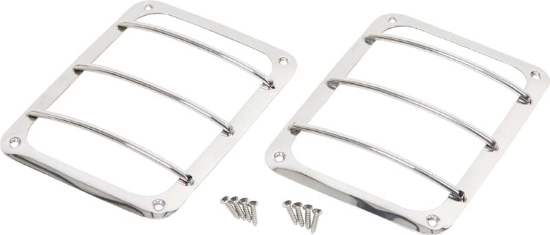 Kentrol 30582 Jeep JK Taillight Guard Pair 07-18 Wrangler JK Polished Silver Kentrol - Truck Part Superstore