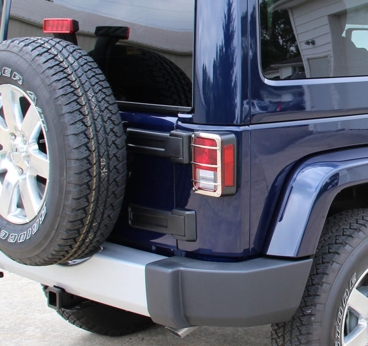 Kentrol 30582 Jeep JK Taillight Guard Pair 07-18 Wrangler JK Polished Silver Kentrol - Truck Part Superstore