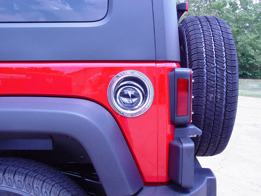 Kentrol 30587 Jeep JK Gas Filler Neck 2 Door 07-18 Wrangler JK Polished Silver Kentrol - Truck Part Superstore
