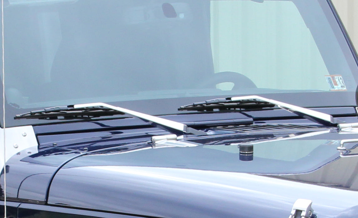 Kentrol 30591 Jeep JK Windshield Wiper Arms Pair 07-18 Wrangler JK Polished Silver Kentrol - Truck Part Superstore
