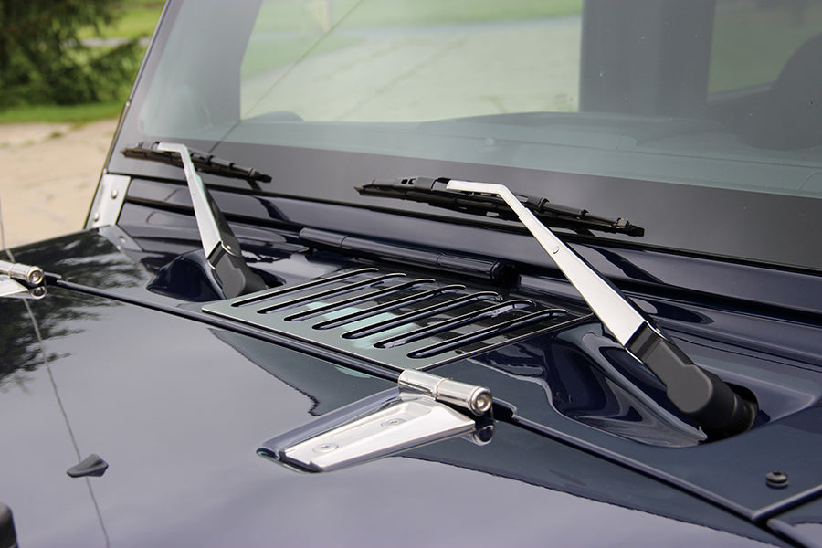 Kentrol 30591 Jeep JK Windshield Wiper Arms Pair 07-18 Wrangler JK Polished Silver Kentrol - Truck Part Superstore