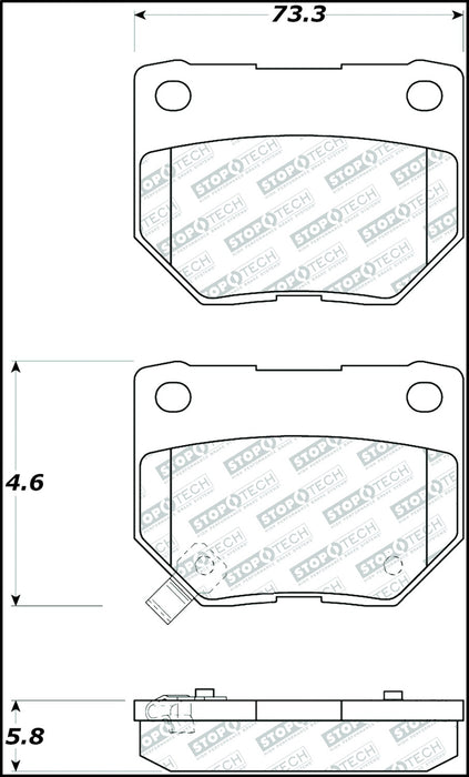 StopTech 305.04611 StopTech Street Select Brake Pads - Truck Part Superstore