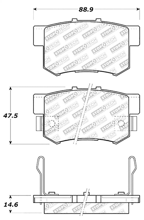 StopTech 305.05372 StopTech Street Select Brake Pads with Hardware - Truck Part Superstore
