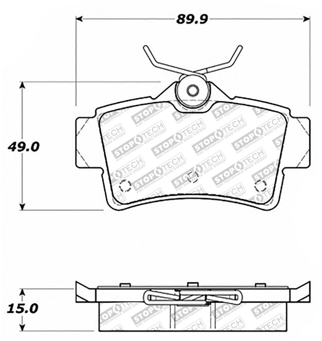 StopTech 305.06271 StopTech Street Select Brake Pads with Hardware - Truck Part Superstore
