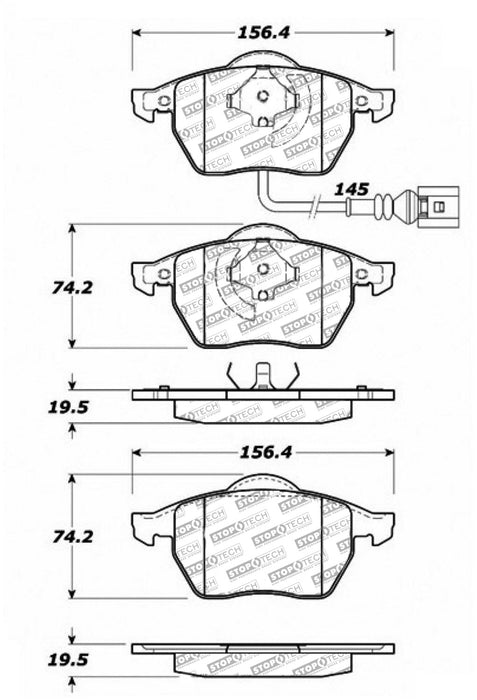 StopTech 305.06871 StopTech Street Select Brake Pads with Hardware - Truck Part Superstore