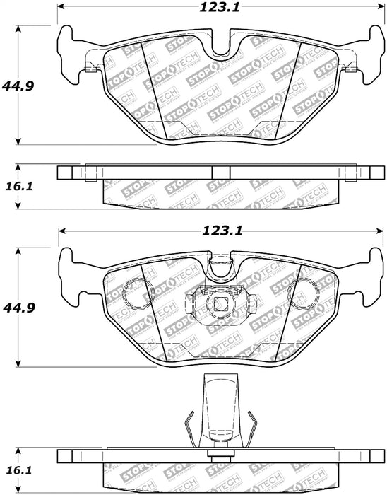 StopTech 305.06921 StopTech Street Select Brake Pads with Hardware - Truck Part Superstore