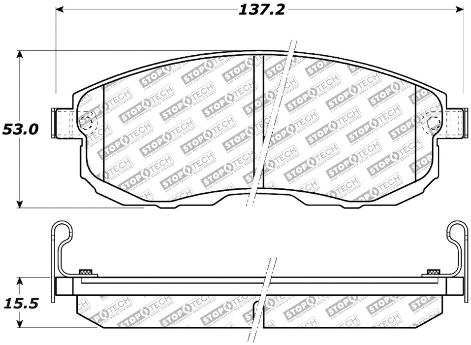 StopTech 305.08151 StopTech Street Select Brake Pads with Hardware - Truck Part Superstore