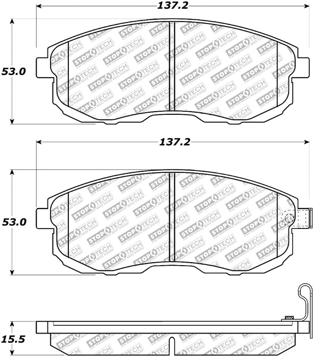 StopTech 305.08152 StopTech Street Select Brake Pads with Hardware - Truck Part Superstore