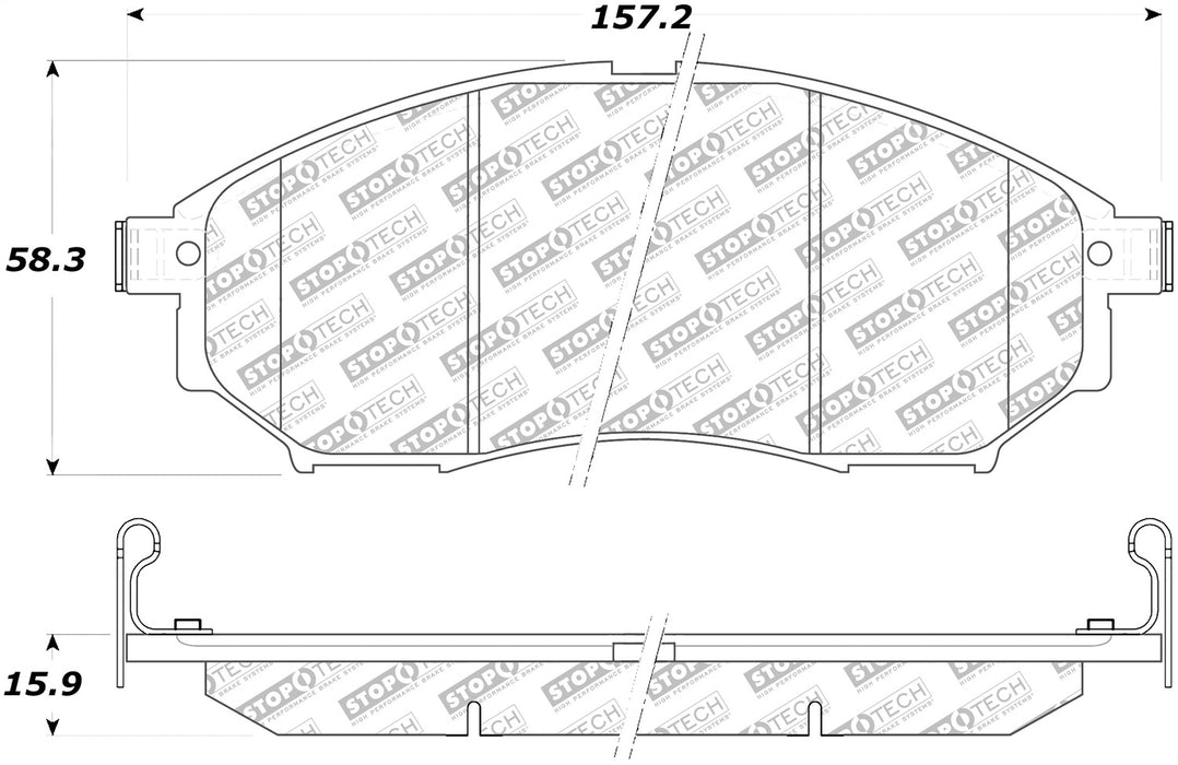 StopTech 305.08881 StopTech Street Select Brake Pads with Hardware - Truck Part Superstore