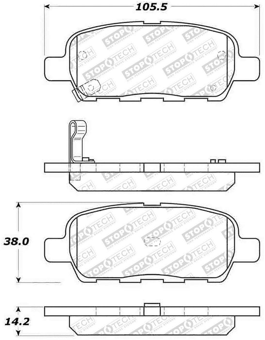 StopTech 305.09051 StopTech Street Select Brake Pads with Hardware - Truck Part Superstore