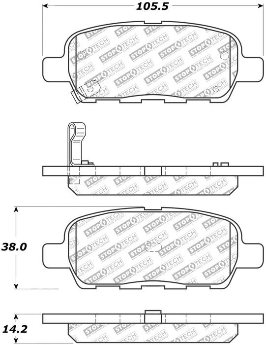 StopTech 305.09052 StopTech Street Select Brake Pads with Hardware - Truck Part Superstore