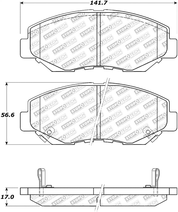 StopTech 305.09142 StopTech Street Select Brake Pads with Hardware - Truck Part Superstore