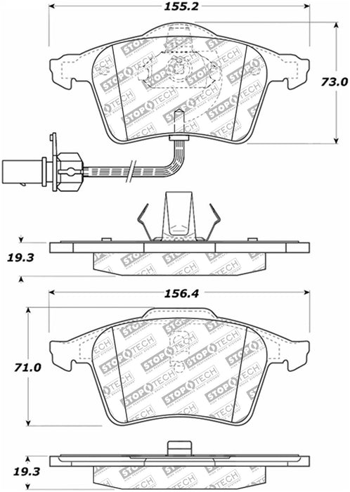StopTech 305.09151 StopTech Street Select Brake Pads with Hardware - Truck Part Superstore