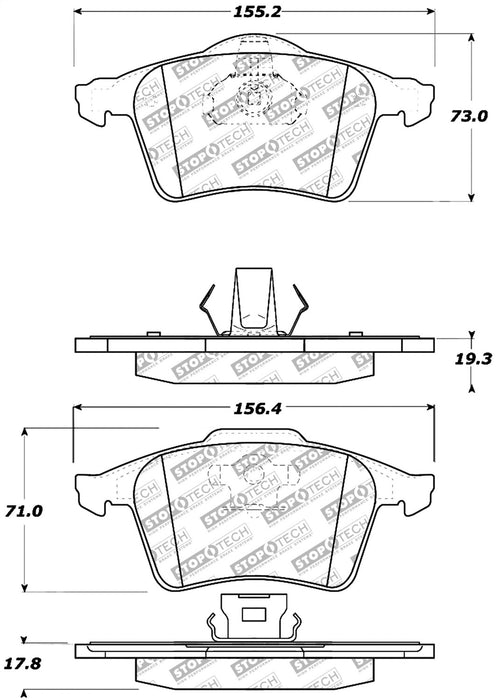 StopTech 305.09152 StopTech Street Select Brake Pads with Hardware - Truck Part Superstore