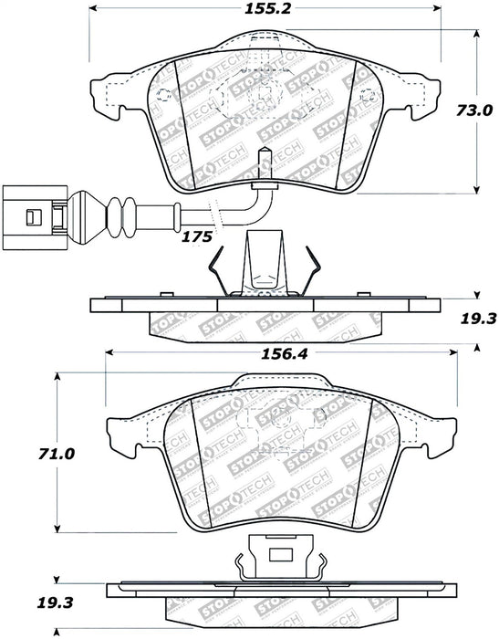 StopTech 305.09153 StopTech Street Select Brake Pads with Hardware - Truck Part Superstore