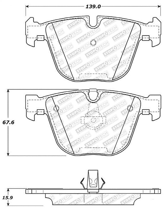 StopTech 305.09193 StopTech Street Select Brake Pads with Hardware - Truck Part Superstore