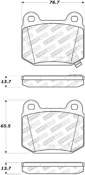 StopTech 305.09611 StopTech Street Select Brake Pads with Hardware - Truck Part Superstore