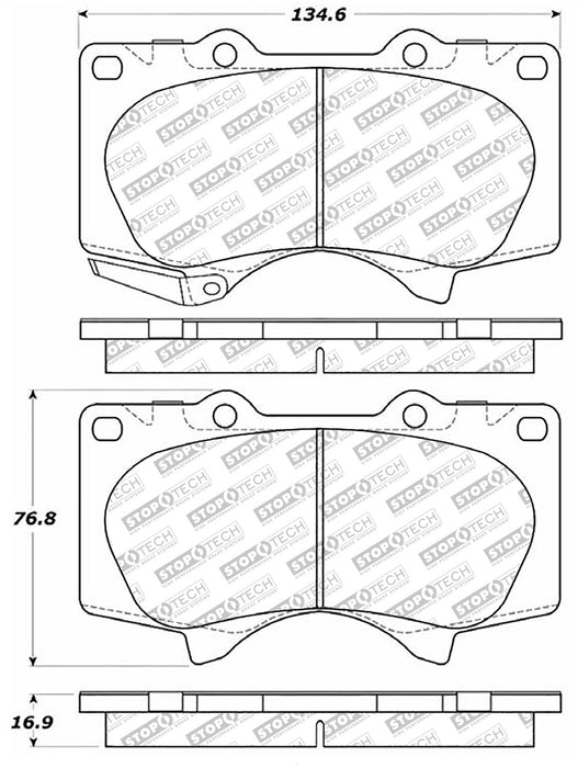 StopTech 305.09761 StopTech Street Select Brake Pads with Hardware - Truck Part Superstore