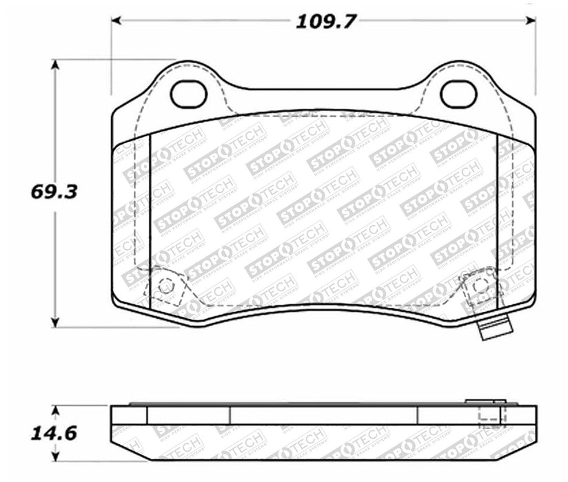 StopTech 305.10531 StopTech Street Select Brake Pads with Hardware - Truck Part Superstore