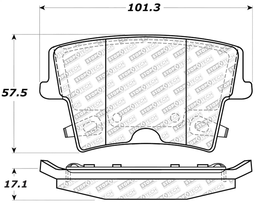 StopTech 305.10572 StopTech Street Select Brake Pads with Hardware - Truck Part Superstore