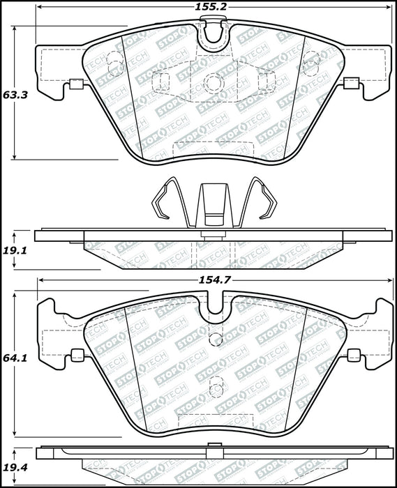 StopTech 305.10611 StopTech Street Select Brake Pads with Hardware - Truck Part Superstore