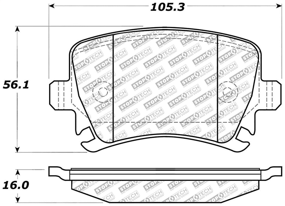 StopTech 305.11081 StopTech Street Select Brake Pads with Hardware - Truck Part Superstore