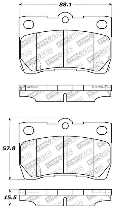 StopTech 305.11131 StopTech Street Select Brake Pads with Hardware - Truck Part Superstore