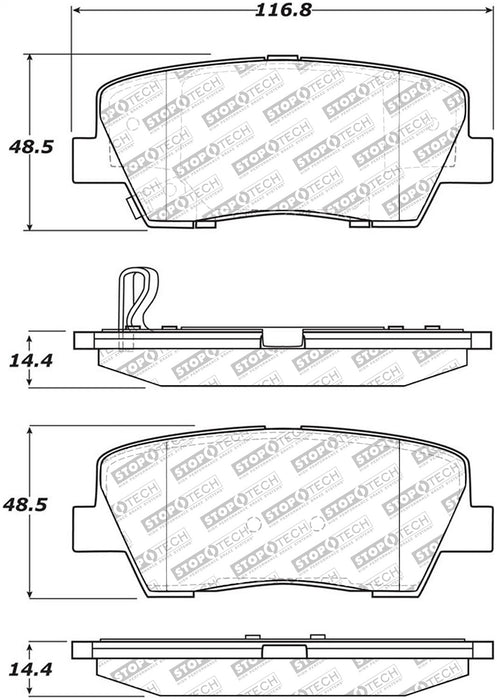 StopTech 305.12842 StopTech Street Select Brake Pads with Hardware - Truck Part Superstore