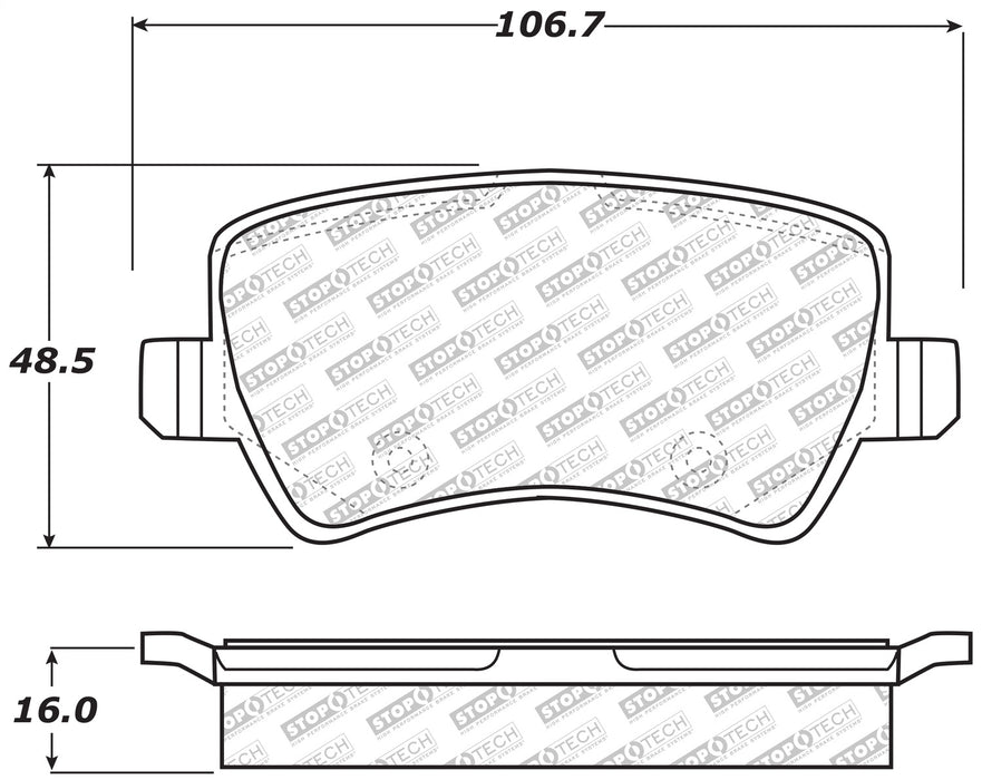 StopTech 305.13071 StopTech Street Select Brake Pads with Hardware - Truck Part Superstore