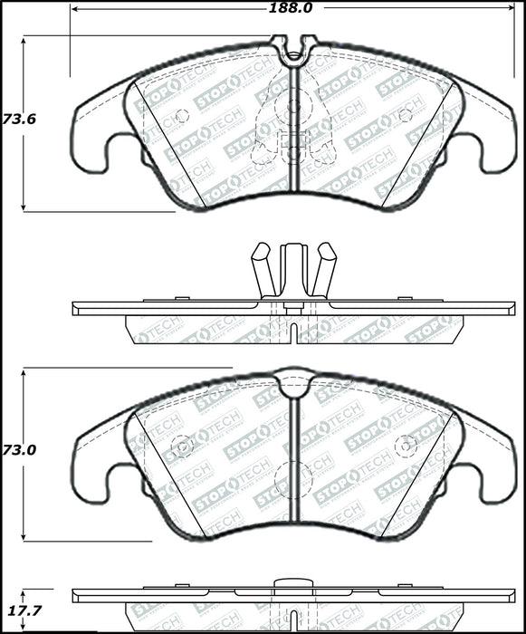 StopTech 305.13221 StopTech Street Select Brake Pads with Hardware - Truck Part Superstore