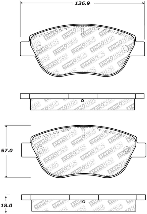 StopTech 305.16181 StopTech Street Select Brake Pads with Hardware - Truck Part Superstore