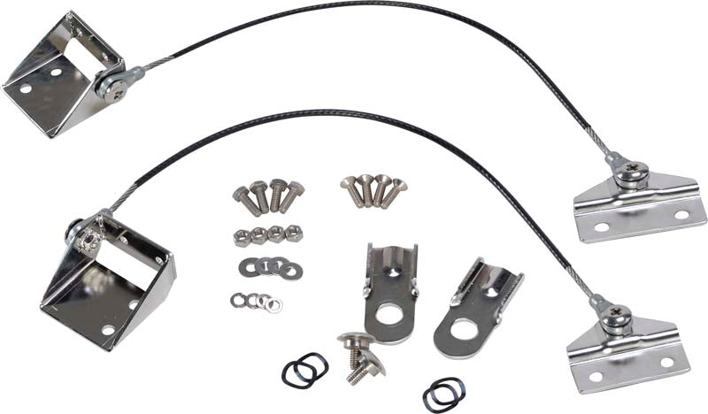 Kentrol 30666 Jeep CJ Tailgate Pivot Latch Assembly Fiberglass Body 76-86 CJ Polished Silver Kentrol - Truck Part Superstore