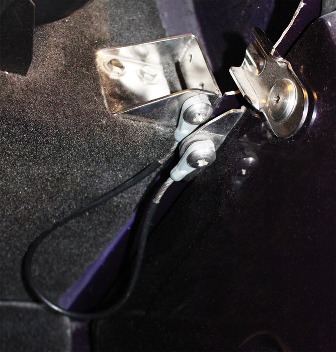 Kentrol 30666 Jeep CJ Tailgate Pivot Latch Assembly Fiberglass Body 76-86 CJ Polished Silver Kentrol - Truck Part Superstore