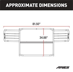 ARIES 3066 ARIES 3066 1-1/2-Inch Black Steel Grille Guard; No-Drill; Select Ford F-150 - Truck Part Superstore