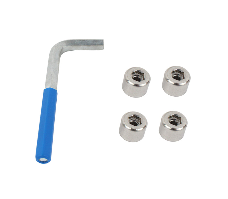 Kentrol 30711 Jeep TJ OEM Anti-Theft Door Nuts 97-06 Wrangler TJ Polished Silver Kentrol - Truck Part Superstore