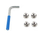 Kentrol 30713 Jeep JK JK OEM Anti-Theft Door Nuts 2 Door 07-18 Wrangler JK Polished Silver Kentrol - Truck Part Superstore