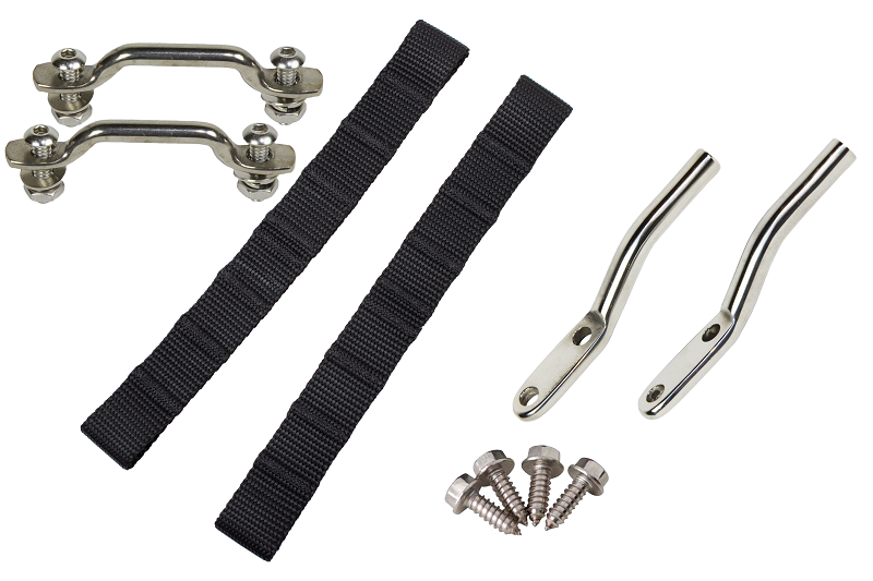 Kentrol 30725 Jeep CJ/YJ Door Strap Kit For 76-95 Jeep CJ/YJ Polished Stainless Steel Kentrol - Truck Part Superstore