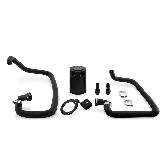Mishimoto MMBCC-MUS4-15PBE Baffled Oil Catch Can, PCV Side, fits Ford Mustang EcoBoost 2015+ - Truck Part Superstore