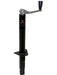 Husky Towing 30775 Man Top Wind Rnd A Frame Jack 2K Tong 2-1/4" Outside Dia Bolt-On or Weld-On Blak - Truck Part Superstore