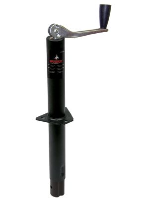 Husky Towing 30780 Man Top Wind Rnd A Frame Jack 5000 Tong 2-1/4" Dia Bolt-On or Weld-On Black - Truck Part Superstore