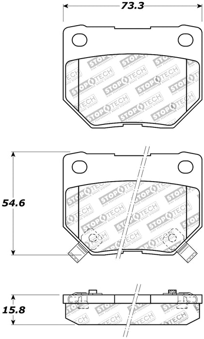 StopTech 308.04611 StopTech Street Brake Pads with Shims - Truck Part Superstore