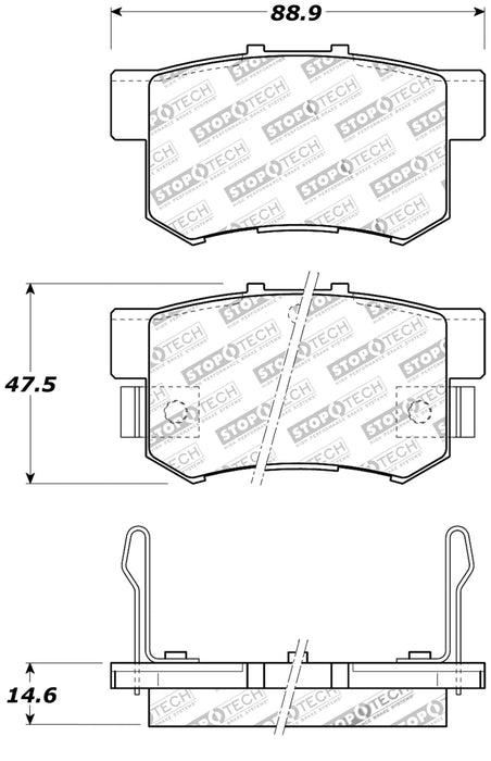 StopTech 308.05372 StopTech Street Brake Pads with Shims and Hardware - Truck Part Superstore